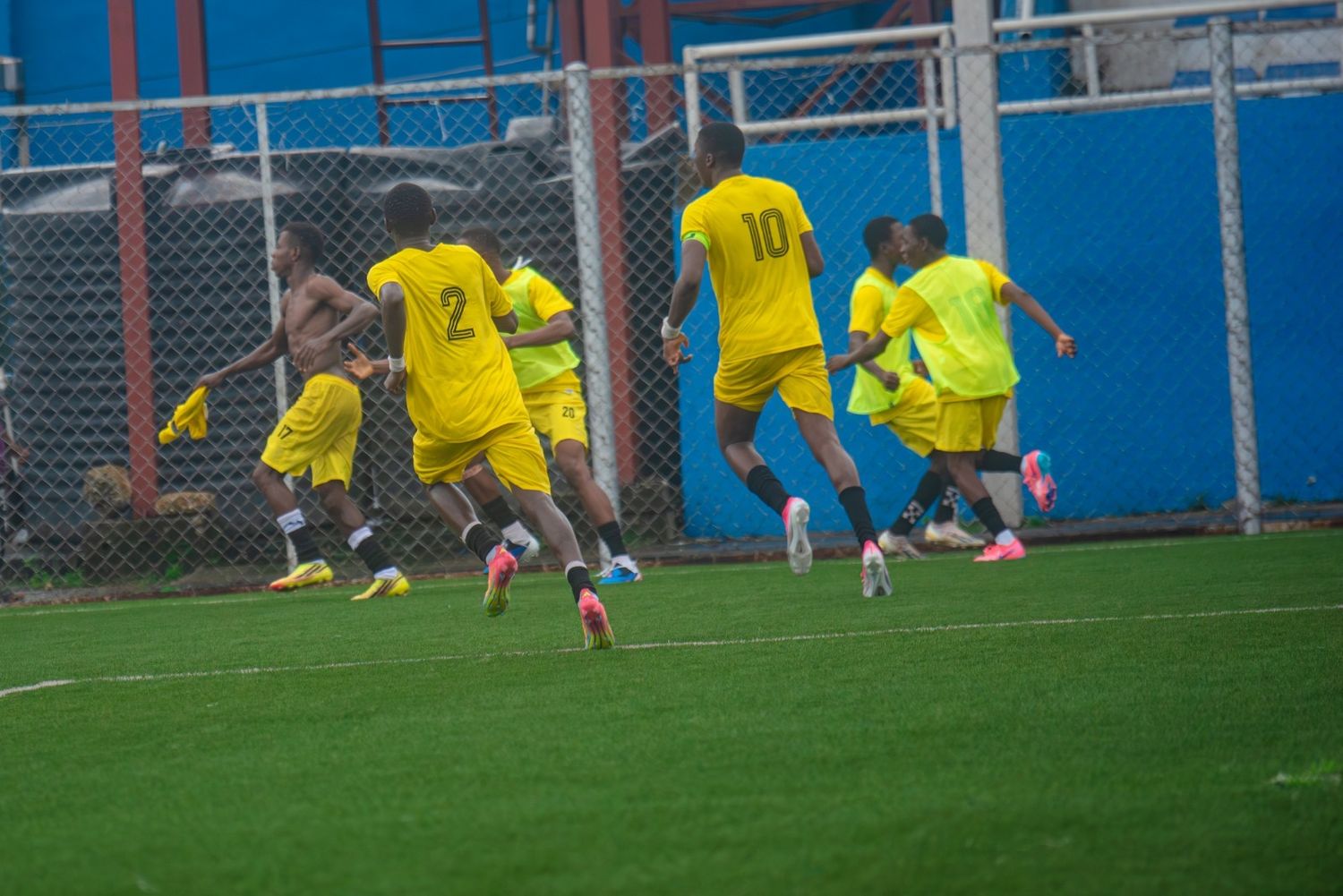 Champions celebrating at Enyimba Stadium