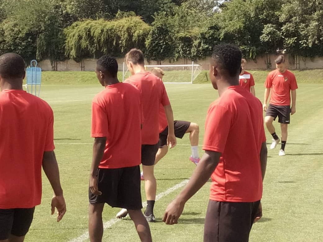 Warm-up with the squad