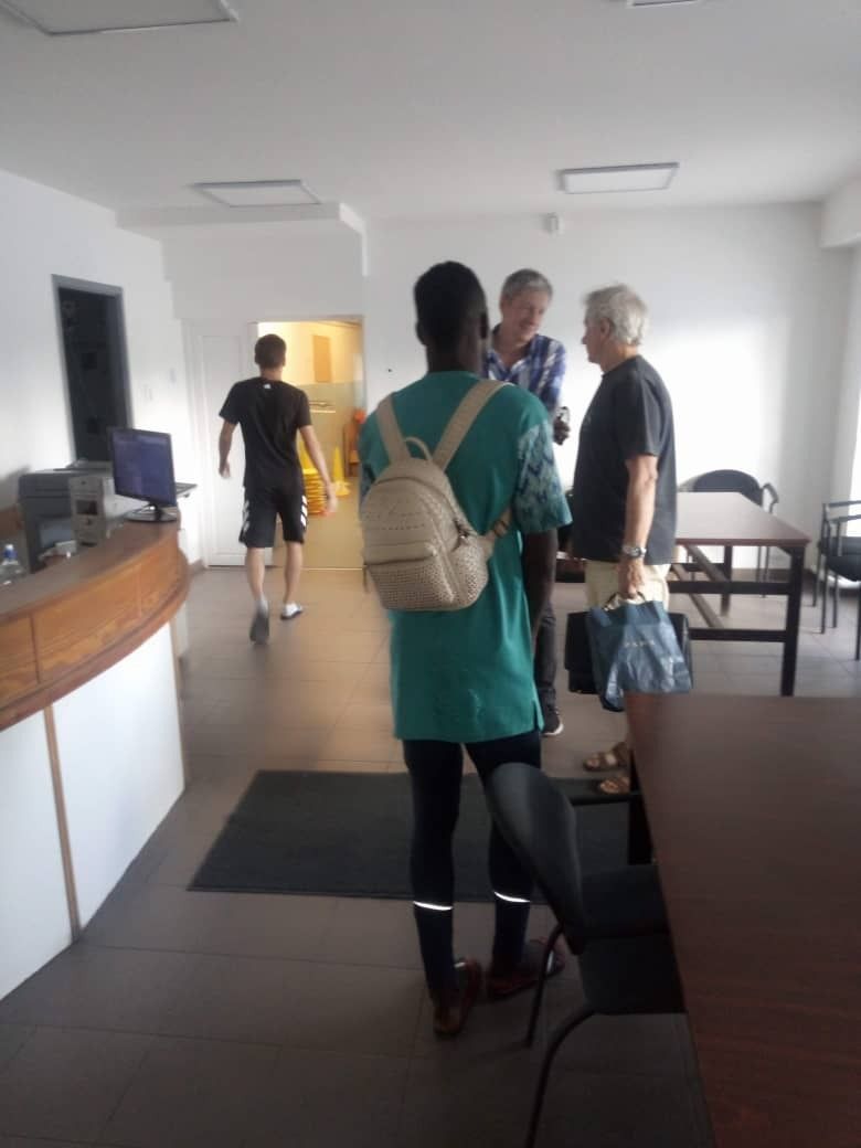 Reporting in at the club offices