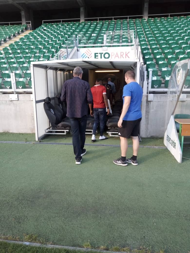 Pitchside at ETO Park, Győr