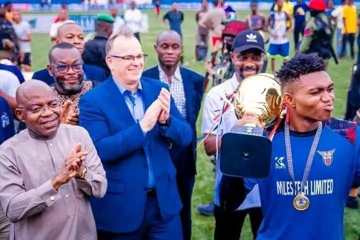 Trophy presentation at the 10th edition, Enyimba Stadium, Aba, 2024