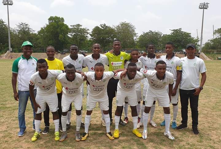 Dreamland Academy line up before a championship fixture